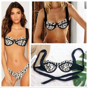 Beach Bunny Leopard Karter Bralette Top